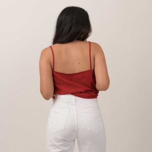 Zara  Brilliant Red Sleeve Top - Picture 3 of 4